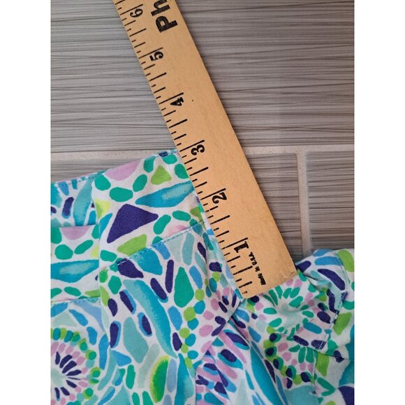 Lilly Pulitzer Rikki Strapless Romper In Ibiza Open Water Blue Size S Summer - Picture 13 of 13